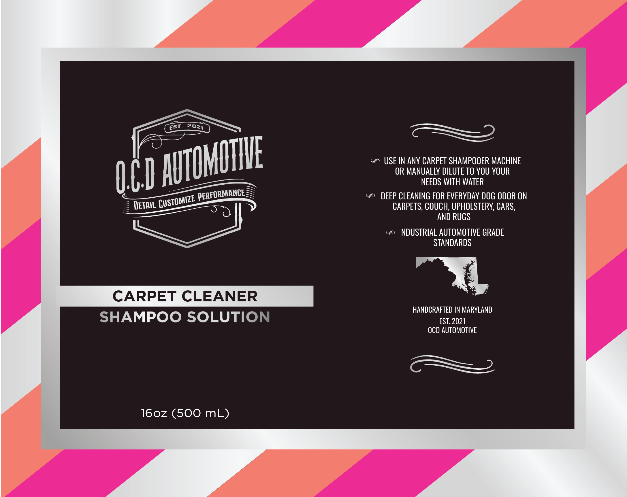 Carpet Cleaner Shampoo Solution